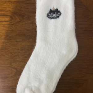 Snow Crown Kitty Socks